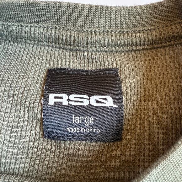 RSQ Youth Olive Green Waffle Knit Top Large - Picture 6 of 8